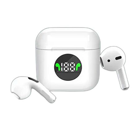 Konfulon BTS12 Kablosuz Dijital Şarj Göstergeli Bluetooth Kulaklık - Beyaz