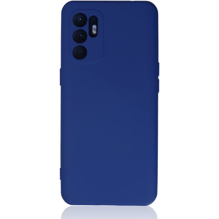 Newface Oppo Reno 6 Kılıf Nano içi Kadife Silikon - Mavi