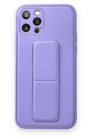 uryport Apple iPhone 12 Pro Kılıf Coco Deri Standlı Kapak - Koyu Lila