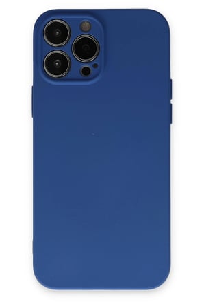 OREVİO Apple iPhone 13 Pro Kılıf Nano içi Kadife Silikon - Lacivert