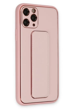 Uray store Apple iPhone 11 Pro Kılıf Coco Deri Standlı Kapak - Pembe