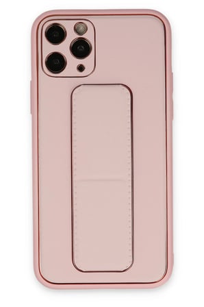 Uray store Apple iPhone 11 Pro Kılıf Coco Deri Standlı Kapak - Pembe