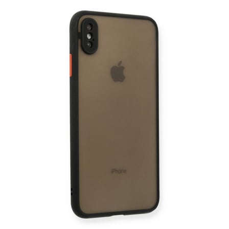 iPhone Xs Max Kılıf Montreal Silikon Kapak - Siyah