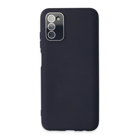 Samsung Galaxy A03s Kılıf Lansman Glass Kapak - Lacivert