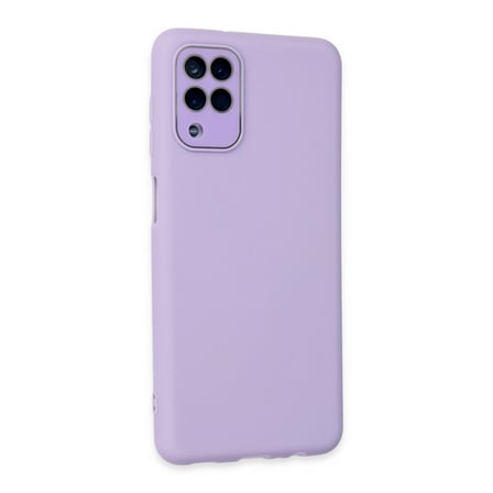 Samsung Galaxy A22 Kılıf Lansman Glass Kapak - Lila