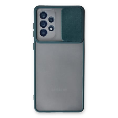 Samsung Galaxy A53 5g Kılıf Palm Buzlu Kamera Sürgülü Silikon - Yeşil
