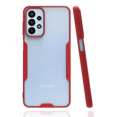 Samsung Galaxy A23 4g Kılıf Platin Silikon - Kırmızı
