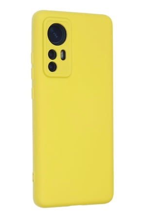 uryport Xiaomi Mi 12 Kılıf Nano içi Kadife Silikon - Sarı