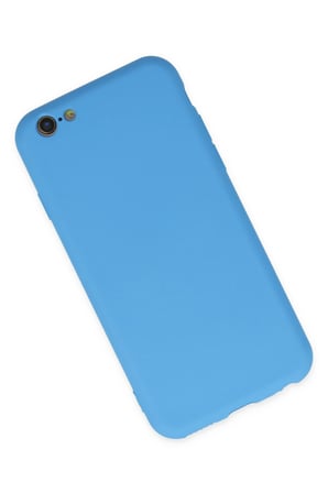 uryport Apple iPhone 6 Plus Kılıf Nano içi Kadife Silikon - Mavi