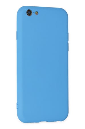 uryport Apple iPhone 6 Plus Kılıf Nano içi Kadife Silikon - Mavi
