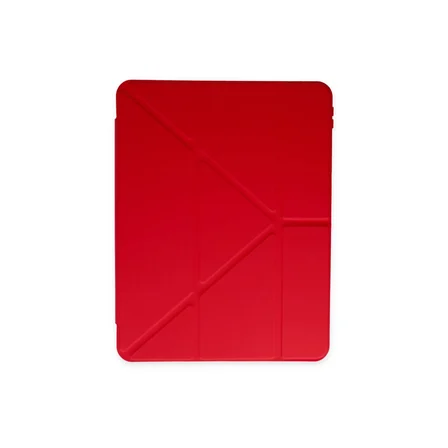Apple iPad Pro 12.9 (2021) Kılıf Kalemlikli Mars Tablet Kılıfı - Kırmızı