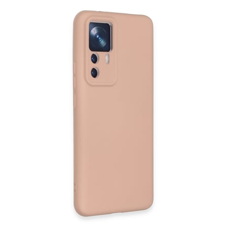 Newface Xiaomi Mi 12T Pro Kılıf Nano içi Kadife Silikon - Pudra