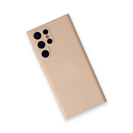 Newface Samsung Galaxy S23 Ultra Kılıf Nano içi Kadife Silikon - Pudra