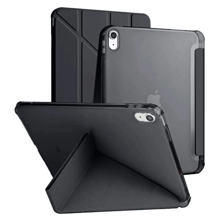 Newface Mars iPad 2022 10.9 (10.Nesil) Kalemlikli Tablet Kılıfı - Siyah