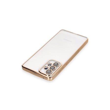 Samsung Galaxy A33 5g Kılıf Kamera Korumalı Lensli Silikon - Gold