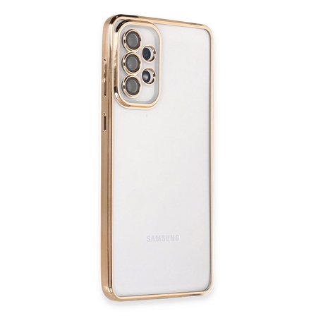 Samsung Galaxy A73 5g Kılıf Kamera Korumalı Lensli Silikon - Gold
