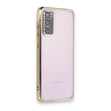 Samsung Galaxy S20 Fe Kılıf Kamera Korumalı Lensli Silikon - Gold