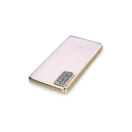 Samsung Galaxy S20 Fe Kılıf Kamera Korumalı Lensli Silikon - Gold