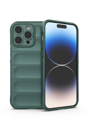 uryport Apple iPhone 14 Pro Kılıf Optimum Silikon - Koyu Yeşil