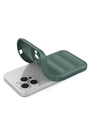 uryport Apple iPhone 14 Pro Kılıf Optimum Silikon - Koyu Yeşil