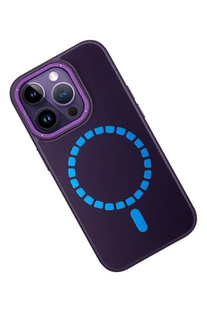 Fuchsia iPhone 14 Pro ile Uyumlu Kılıf HBC-156 Forum Magneticsafe Kapak - Derin Mor