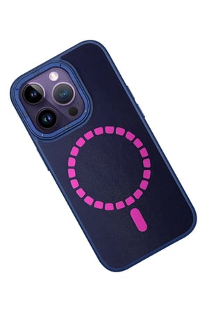 Fuchsia iPhone 14 Pro ile Uyumlu Kılıf HBC-156 Forum Magneticsafe Kapak - Lacivert
