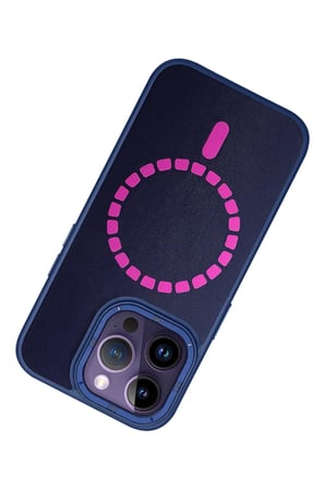 Fuchsia iPhone 14 Pro ile Uyumlu Kılıf HBC-156 Forum Magneticsafe Kapak - Lacivert