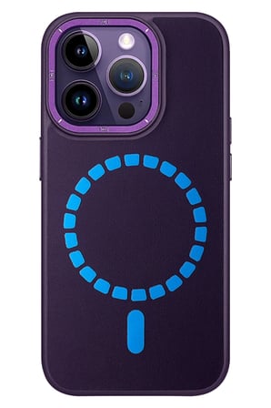 Fuchsia iPhone 14 Pro Max ile Uyumlu Kılıf HBC-156 Forum Magneticsafe Kapak - Derin Mor