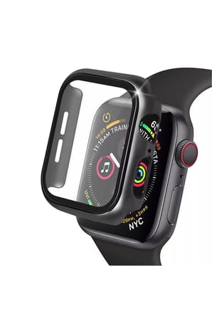Newface Apple Watch 38mm Camlı Kasa Ekran Koruyucu - Siyah