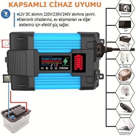 Newface XLF500W 12V 500W Modifiye Sinus Inverter