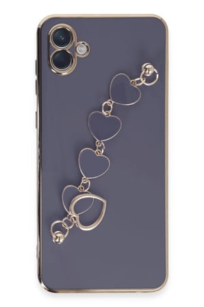 Uray store Samsung Galaxy A04E Kılıf Esila Silikon - Gri