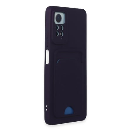 Xiaomi Redmi Note 11 Pro Kılıf Kelvin Kartvizitli Silikon - Derin Mor