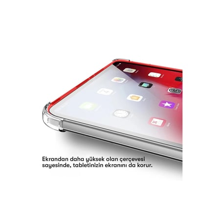Samsung Uyumlu Galaxy T737 Tab S7 Fe 12.4 Kılıf Anti Shock Tablet Silikon - Şeffaf