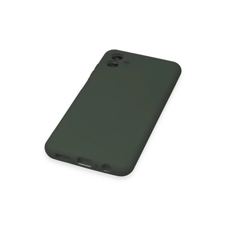 Samsung Galaxy A04e Kılıf Nano İçi Kadife Silikon - Koyu Yeşil