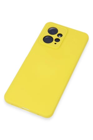 Uray store Xiaomi Redmi Note 12 4G Kılıf Nano içi Kadife Silikon - Sarı