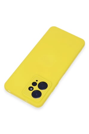 Uray store Xiaomi Redmi Note 12 4G Kılıf Nano içi Kadife Silikon - Sarı