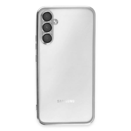 Samsung Galaxy A54 5g Kılıf Kamera Korumalı Lensli Silikon - Gümüş