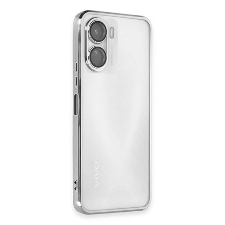 Vivo Y16 Kılıf Kamera Korumalı Lensli Silikon - Gümüş