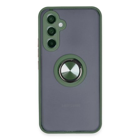Samsung Galaxy A34 5g Kılıf Montreal Yüzüklü Silikon Kapak - Yeşil