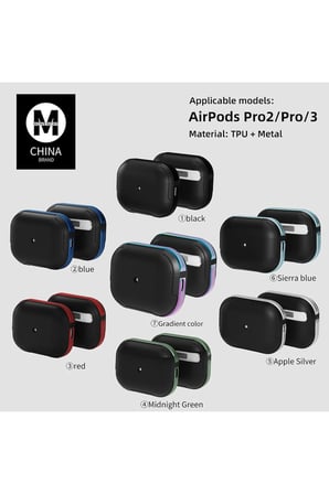 Movenchy Apple Airpods 3 (3.nesil) MO-A8 Armor Kılıf - Koyu Yeşil