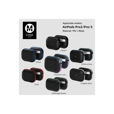 Movenchy Airpods Pro 2 (2.nesil) MO-A8 Armor Kılıf - Rainbow