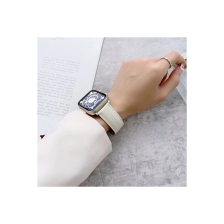 Apple Uyumlu Watch 38mm Kr414 Daks Deri Kordon (saat Değildir) - Lacivert