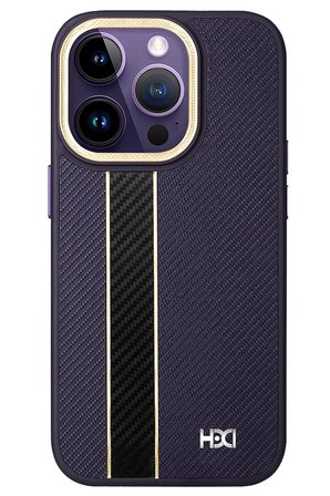 Fuchsia iPhone 14 Pro ile Uyumlu Kılıf HBC-163 Times Kapak - Derin Mor