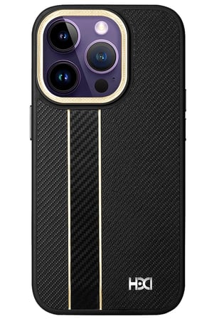 Fuchsia iPhone 14 Pro Max ile Uyumlu Kılıf HBC-163 Times Kapak - Siyah