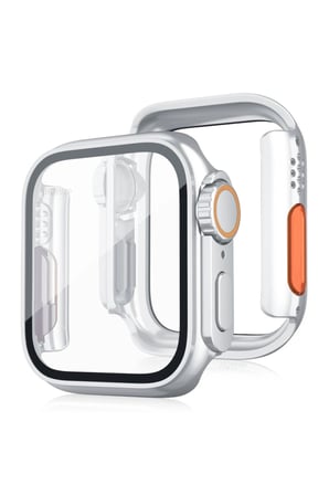 Newface Apple Watch 44mm Watch 49mm Kasa Dönüştürücü ve Ekran Koruyucu - Çöl Titanyum