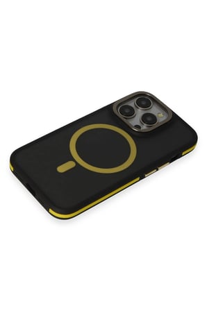 Joko Apple iPhone 14 Pro Kılıf Rocky Magsafe Kapak - Siyah-Sarı