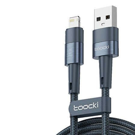 Toocki TQ-X08L 1M 2.4A Hasırlı Usb to Lightning PD Hızlı Şarj Kablosu