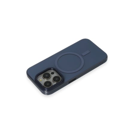 Newface iPhone 15 Pro Kılıf Anka PC Magneticsafe Sert Metal Kapak - Lacivert