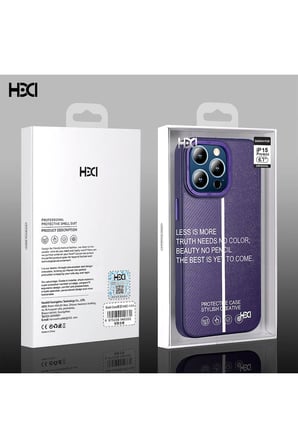 Fuchsia iPhone 15 Pro ile Uyumlu Kılıf HBC-155 Lizbon Kapak - Lacivert