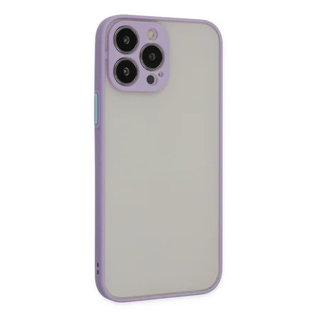 iPhone 15 Pro Kılıf Montreal Silikon Kapak - Mor